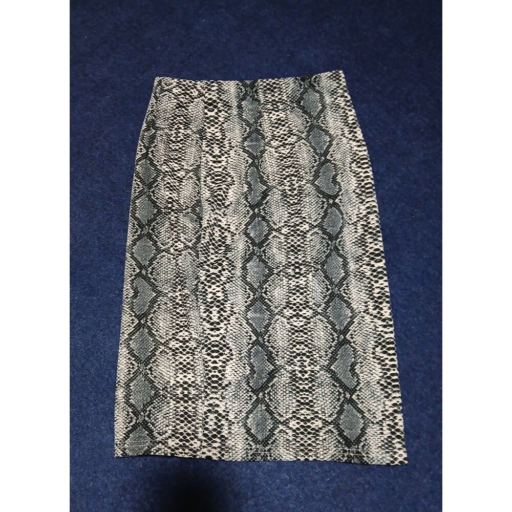 Kate Kasin Snake Skin Print Pencil Skirt  Smoke/Grey/Blue  Small